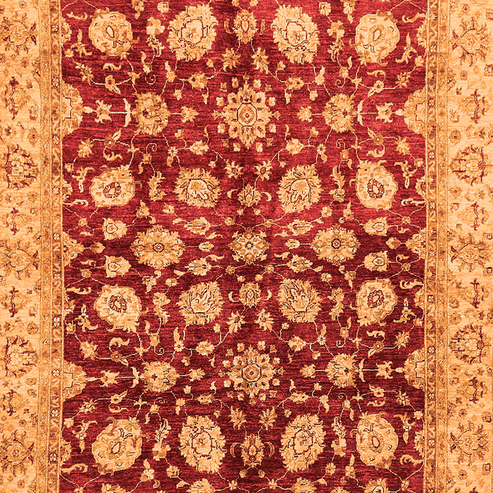 Machine Washable Oriental Orange Traditional Area Rugs, wshabs706org