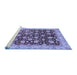 Sideview of Machine Washable Oriental Blue Traditional Rug, wshabs706blu