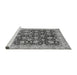 Sideview of Machine Washable Oriental Gray Traditional Rug, wshabs706gry