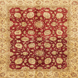 Square Abstract Orange Oriental Rug, abs706