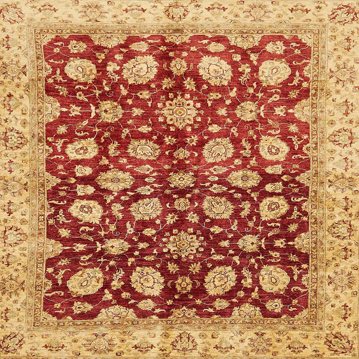 Square Abstract Orange Oriental Rug, abs706