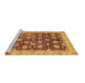 Sideview of Machine Washable Oriental Brown Traditional Rug, wshabs706brn