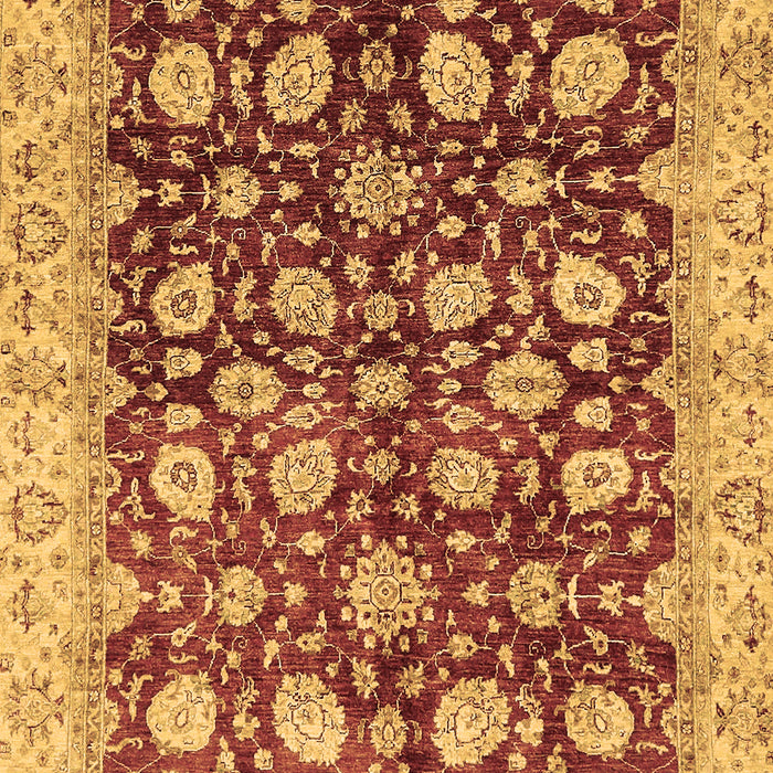 Machine Washable Oriental Brown Traditional Rug, wshabs706brn