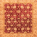 Square Oriental Orange Traditional Rug, abs706org