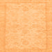 Square Machine Washable Abstract Orange Modern Area Rugs, wshabs707org