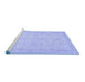 Sideview of Machine Washable Abstract Blue Modern Rug, wshabs707blu