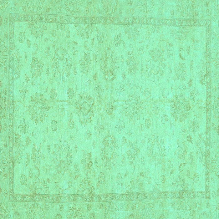 Square Abstract Turquoise Modern Rug, abs707turq