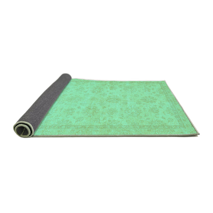 Sideview of Abstract Turquoise Modern Rug, abs707turq