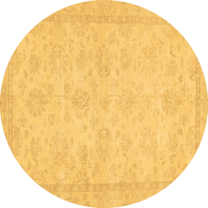Round Machine Washable Abstract Brown Modern Rug, wshabs707brn