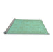 Sideview of Machine Washable Abstract Light Blue Modern Rug, wshabs707lblu