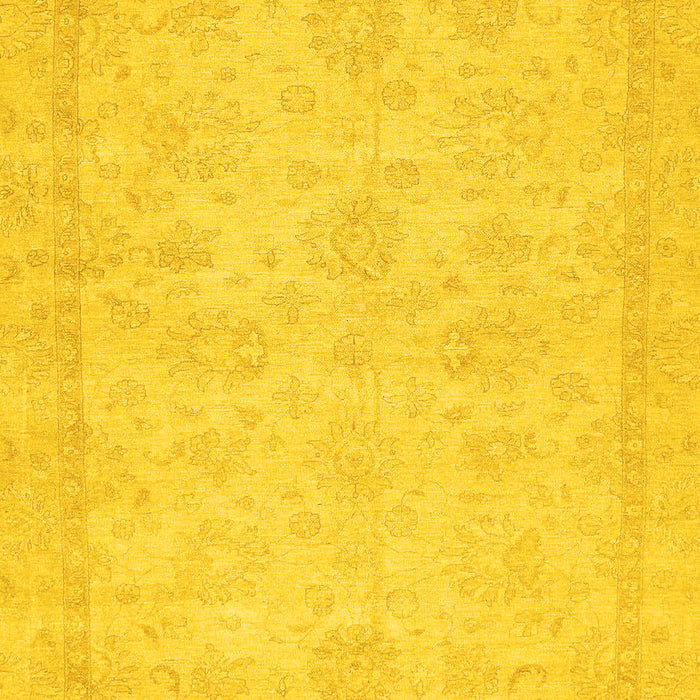 Machine Washable Abstract Yellow Modern Rug, wshabs707yw