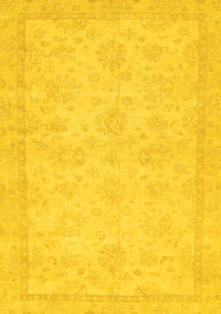 Abstract Yellow Modern Rug, abs707yw