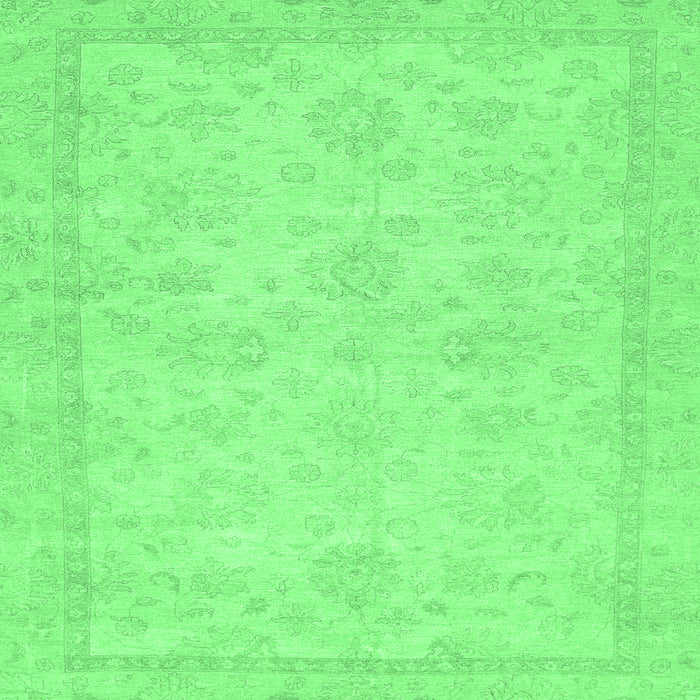 Square Abstract Emerald Green Modern Rug, abs707emgrn