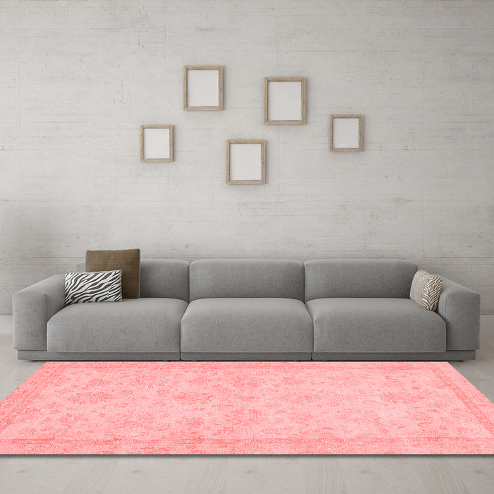 Modern Red Washable Rugs