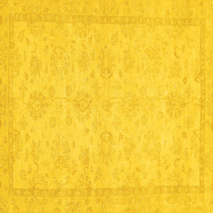 Square Machine Washable Abstract Yellow Modern Rug, wshabs707yw