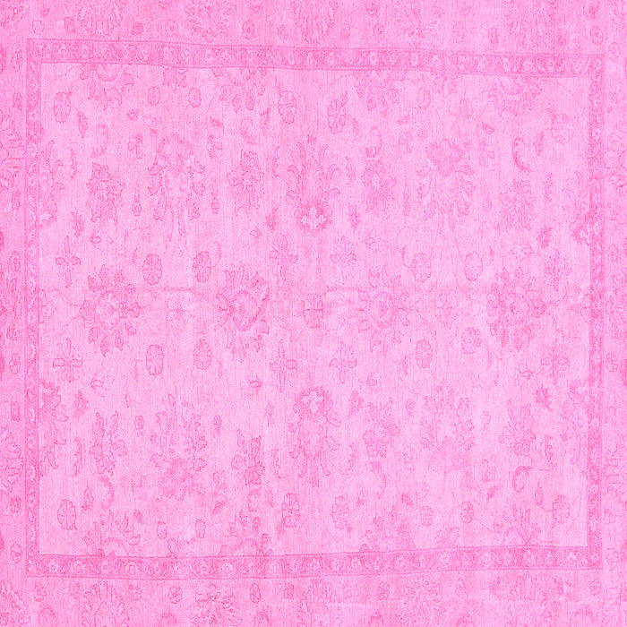 Square Machine Washable Abstract Pink Modern Rug, wshabs707pnk