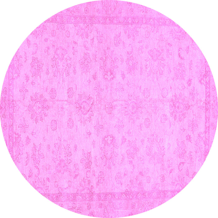 Round Abstract Purple Modern Rug, abs707pur