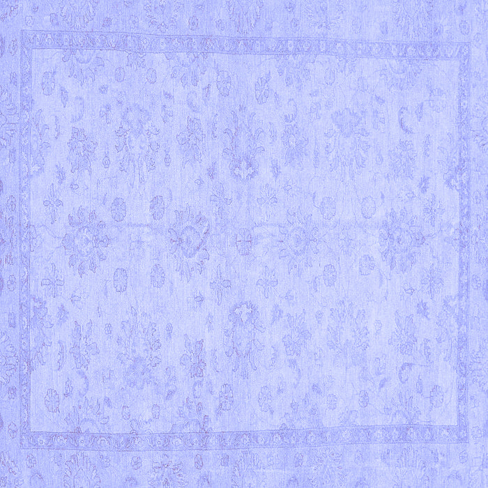 Square Abstract Blue Modern Rug, abs707blu