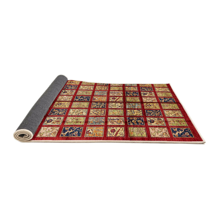 Sideview of Abstract Metallic Gold Modern Rug, abs708