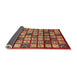 Sideview of Abstract Metallic Gold Modern Rug, abs708