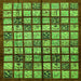 Square Machine Washable Abstract Green Modern Area Rugs, wshabs708grn