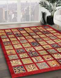 Abstract Metallic Gold Modern Rug, abs708