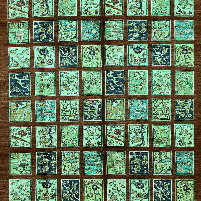 Machine Washable Abstract Turquoise Modern Area Rugs, wshabs708turq