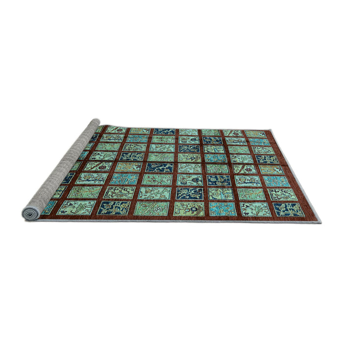 Sideview of Machine Washable Abstract Light Blue Modern Rug, wshabs708lblu