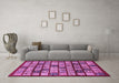 Machine Washable Abstract Purple Modern Area Rugs in a Living Room, wshabs708pur