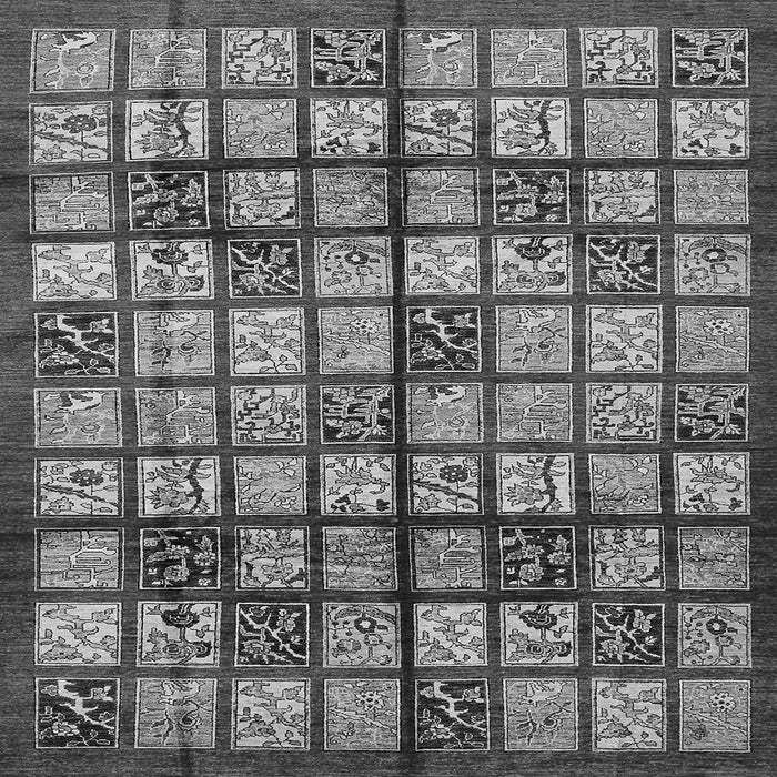 Square Machine Washable Abstract Gray Modern Rug, wshabs708gry