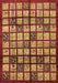 Machine Washable Abstract Brown Modern Rug, wshabs708brn