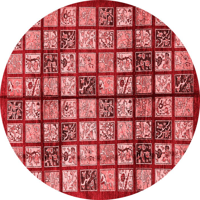 Abstract Red Modern Rug, abs708red