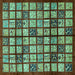 Square Abstract Turquoise Modern Rug, abs708turq