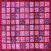 Square Machine Washable Abstract Pink Modern Rug, wshabs708pnk