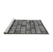 Sideview of Machine Washable Abstract Gray Modern Rug, wshabs708gry