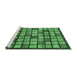 Sideview of Machine Washable Abstract Emerald Green Modern Area Rugs, wshabs708emgrn