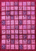 Machine Washable Abstract Pink Modern Rug, wshabs708pnk