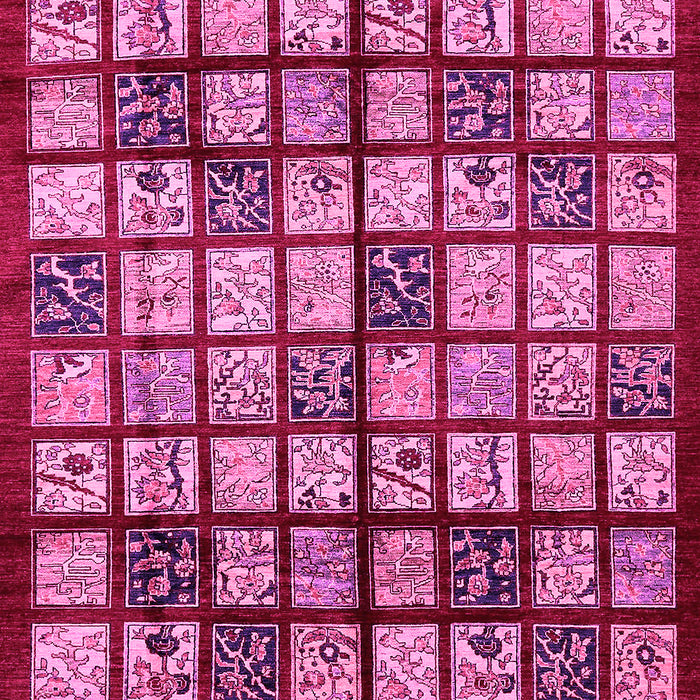 Machine Washable Abstract Pink Modern Rug, wshabs708pnk