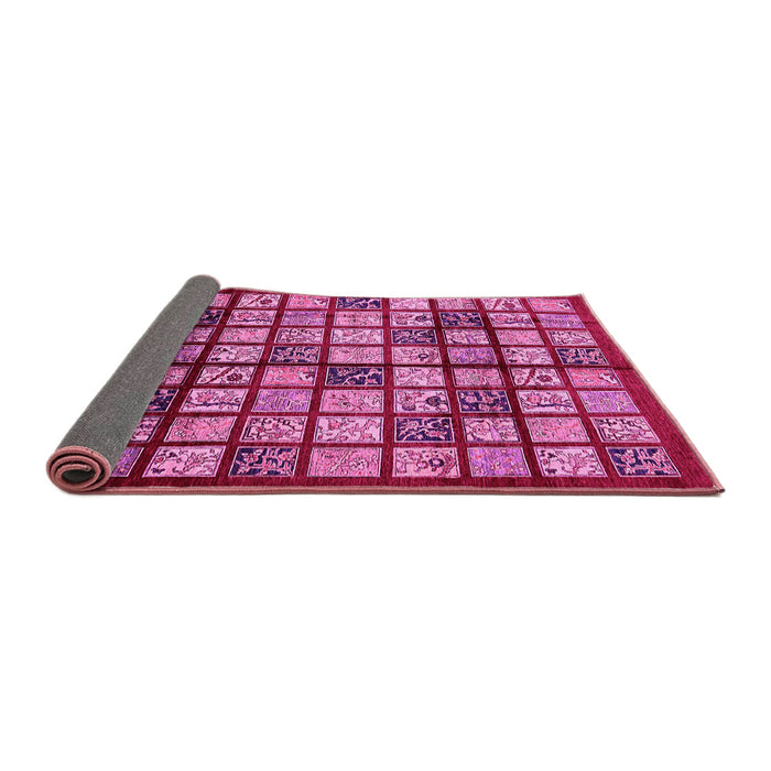 Sideview of Abstract Pink Modern Rug, abs708pnk