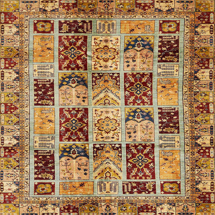 Square Machine Washable Abstract Tomato Red Rug, wshabs709