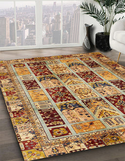 Machine Washable Abstract Tomato Red Rug in a Family Room, wshabs709