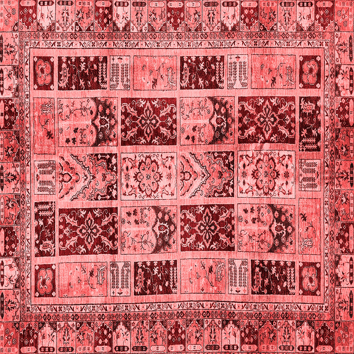 Abstract Red Modern Rug, abs709red