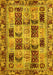 Abstract Yellow Modern Rug, abs709yw