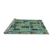 Sideview of Machine Washable Abstract Light Blue Modern Rug, wshabs709lblu