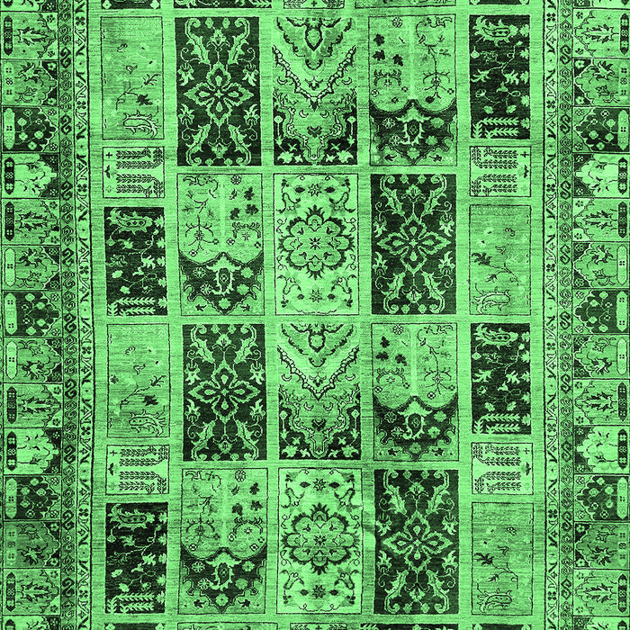 Machine Washable Abstract Emerald Green Modern Area Rugs, wshabs709emgrn