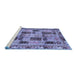 Sideview of Machine Washable Abstract Blue Modern Rug, wshabs709blu