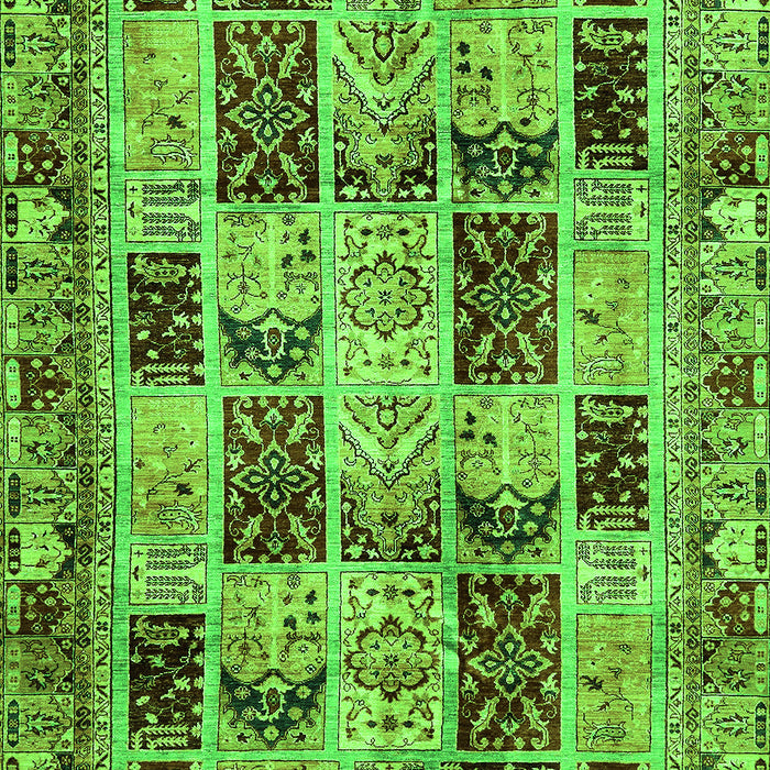 Machine Washable Abstract Green Modern Area Rugs, wshabs709grn