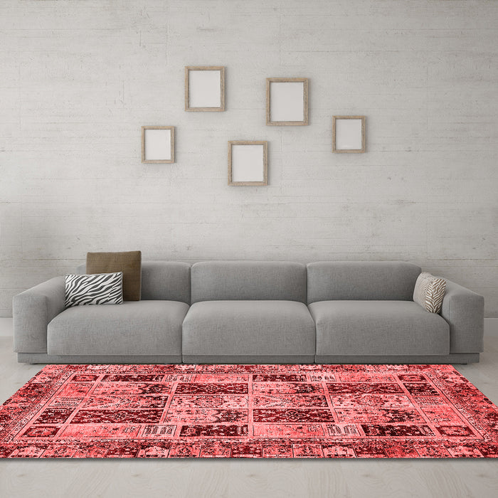 Modern Red Washable Rugs