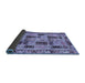 Sideview of Abstract Blue Modern Rug, abs709blu