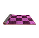 Sideview of Checkered Purple Modern Rug, abs70pur